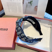 HEADBAND IN PRUSSIAN BLUE DENIM 432756