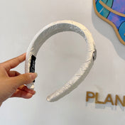 THICK HEADBAND IN WHITE FABRIC 432778