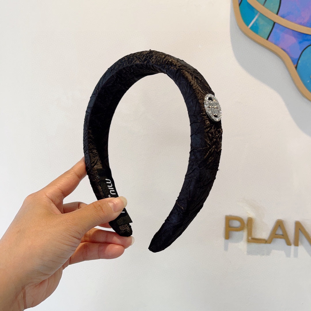 THICK HEADBAND IN BLACK FABRIC 432779