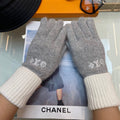 GLOVES IN DOVE GRAY MIX WHITE WOOL 458573