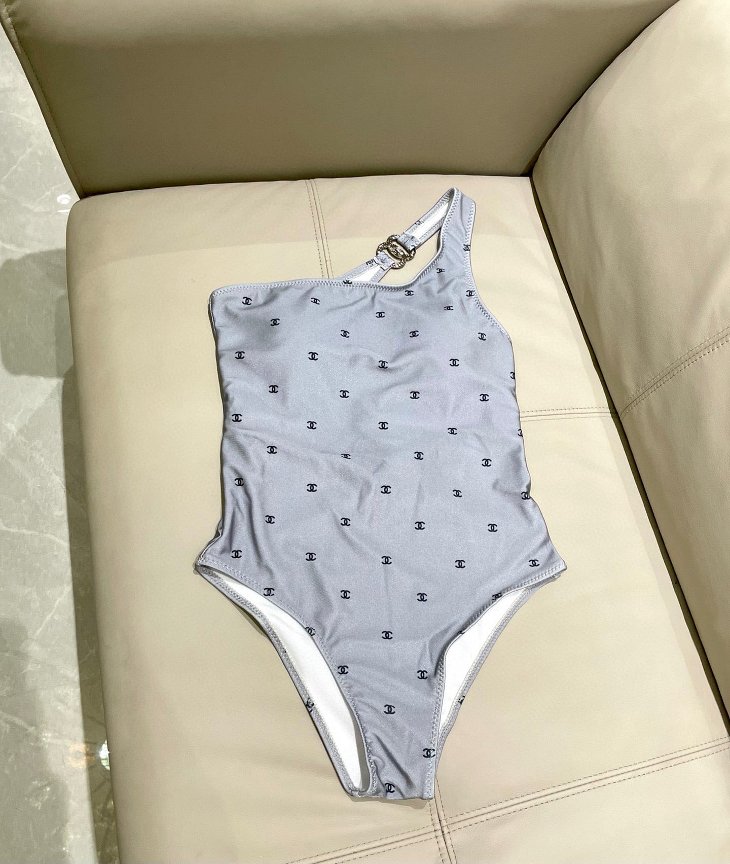 CC BIKINI SWIMSUIT SET IN GREY AND BLACK 593032