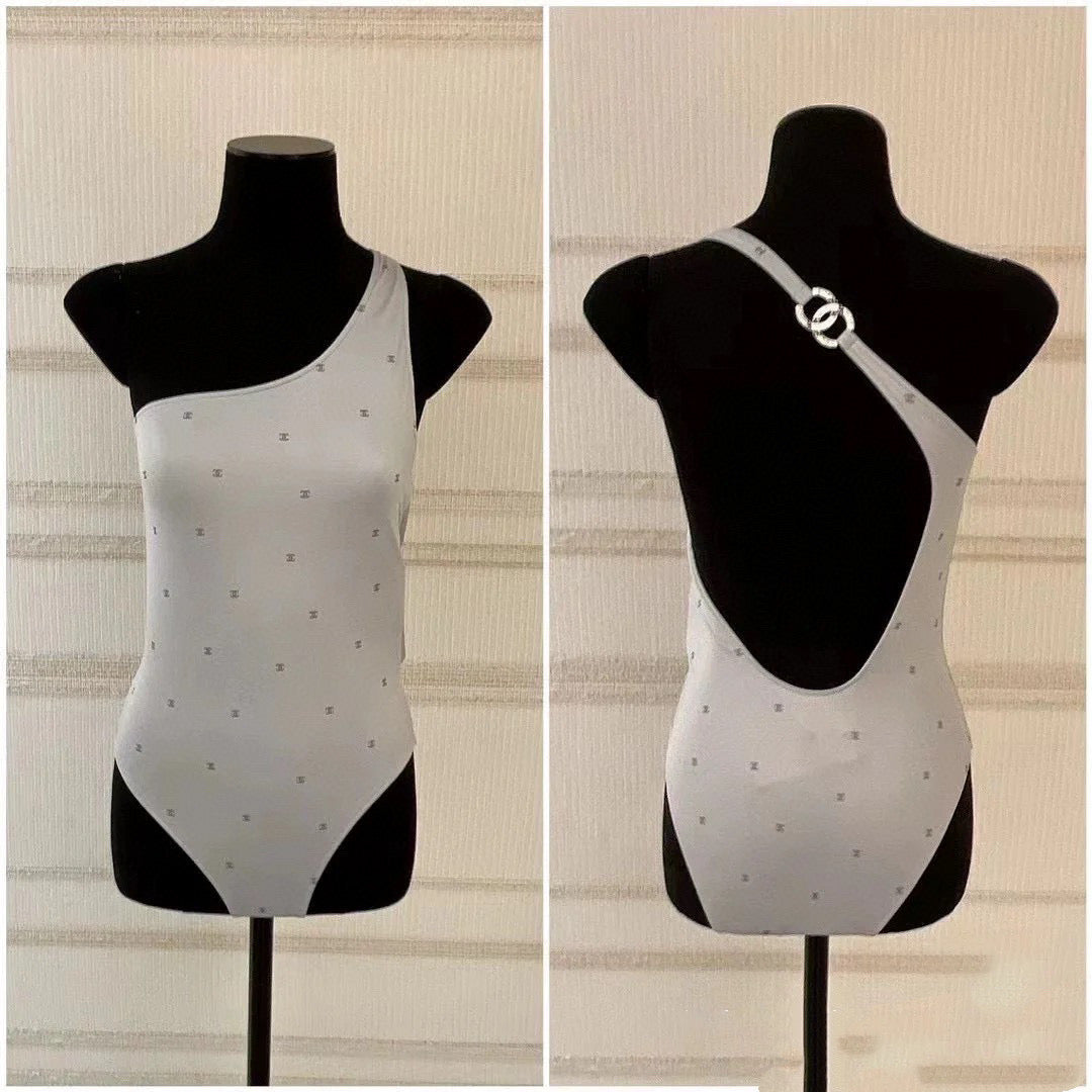 CC BIKINI SWIMSUIT SET IN GREY AND BLACK 593032