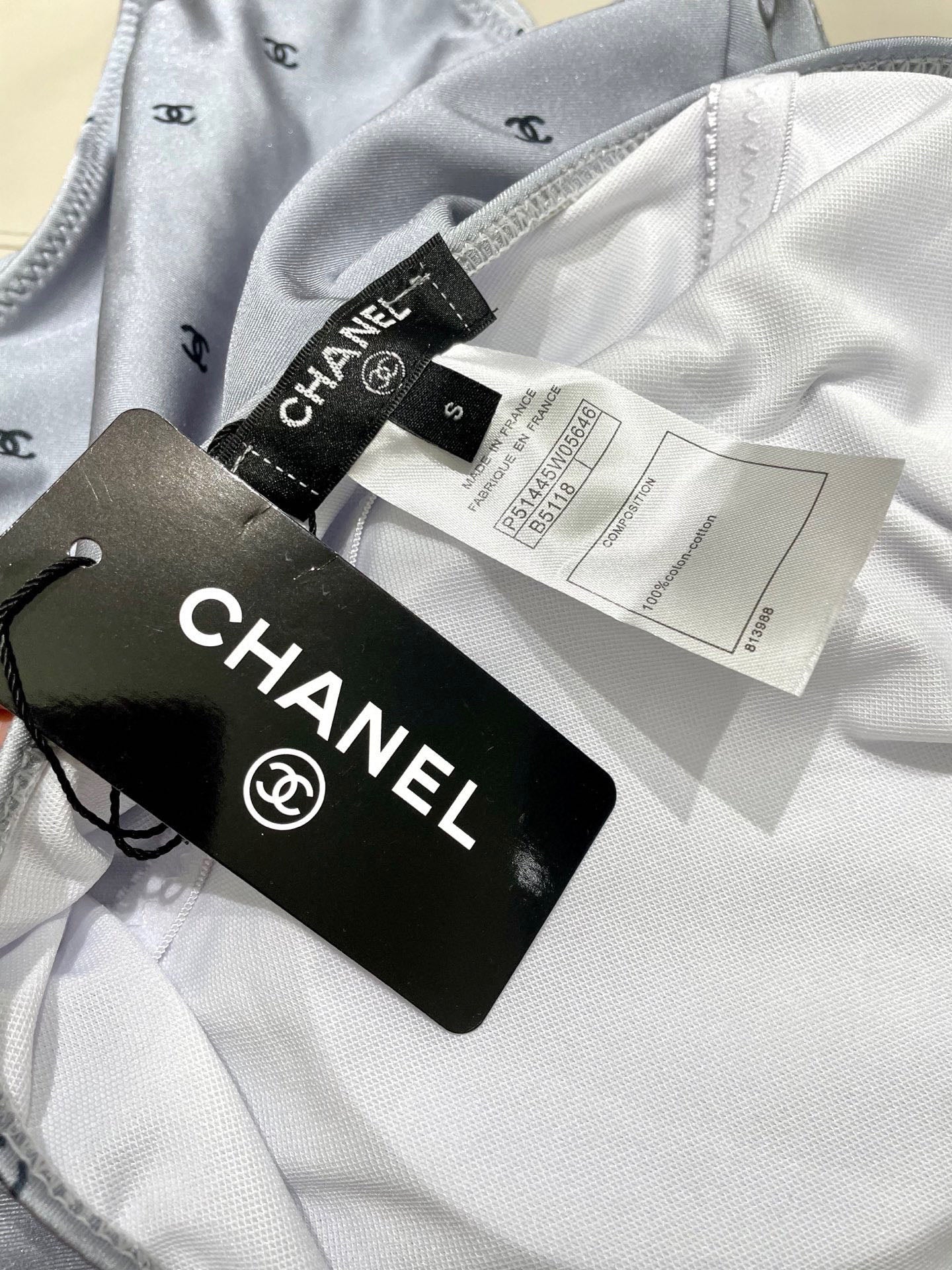 CC BIKINI SWIMSUIT SET IN GREY AND BLACK 593032