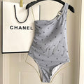 CC BIKINI SWIMSUIT SET IN GREY AND BLACK 593032