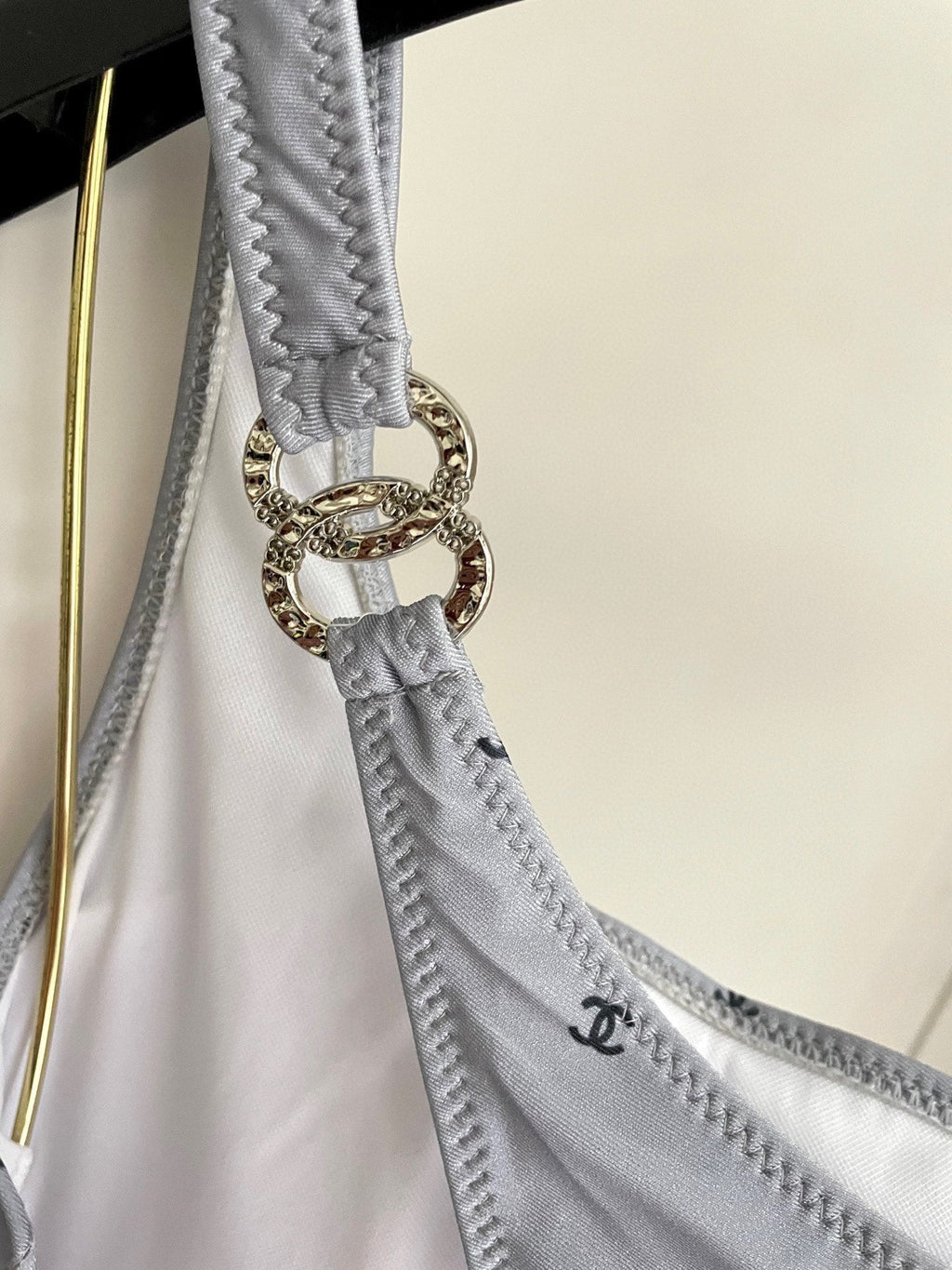 CC BIKINI SWIMSUIT SET IN GREY AND BLACK 593032