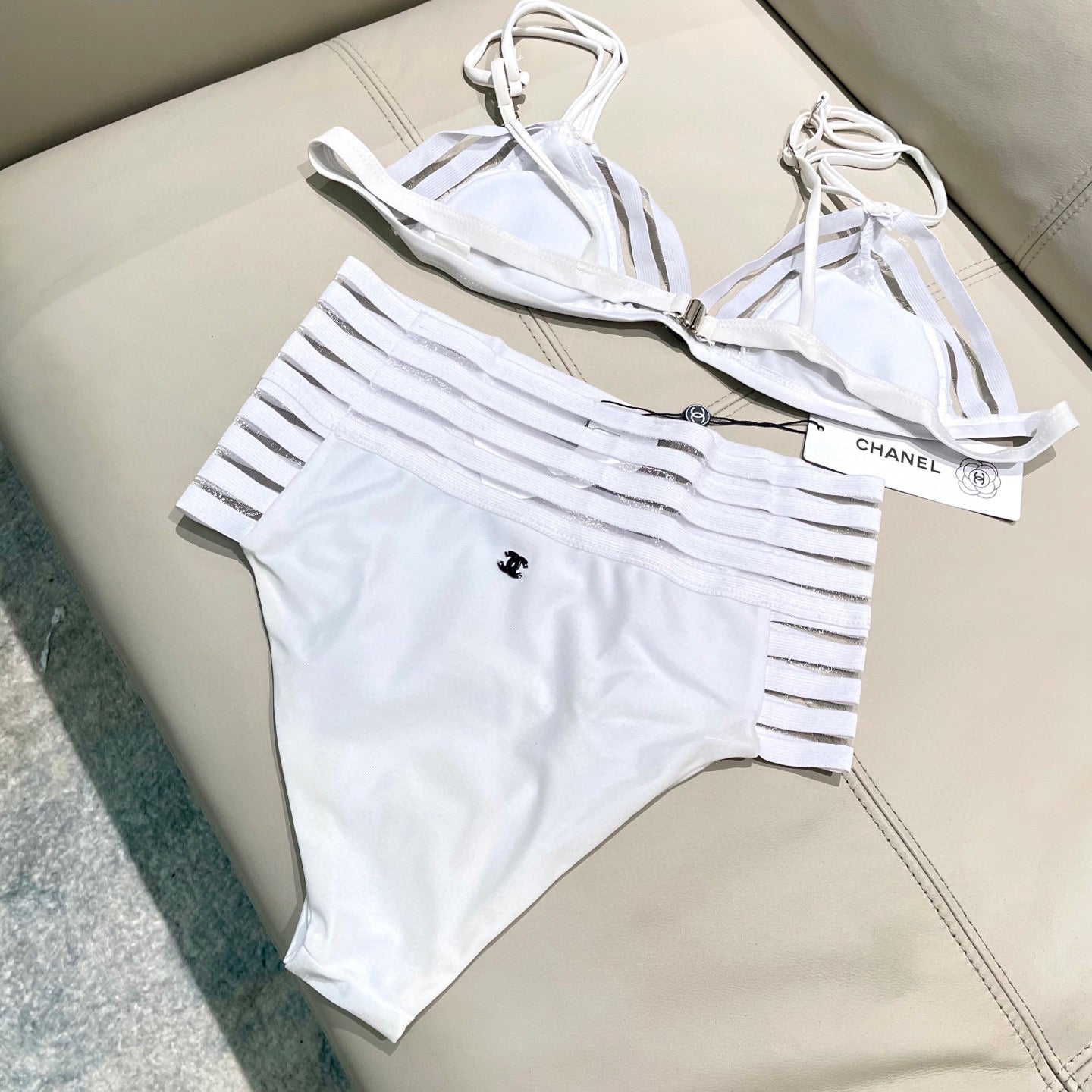 CC BIKINI SWIMSUIT SET IN WHITE 608920