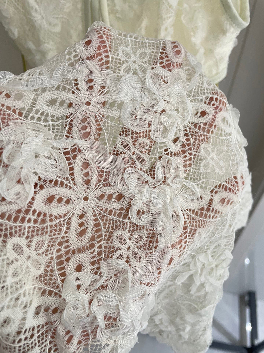 CC BIKINI SWIMSUIT SET IN WHITE LACE FABRIC 613726