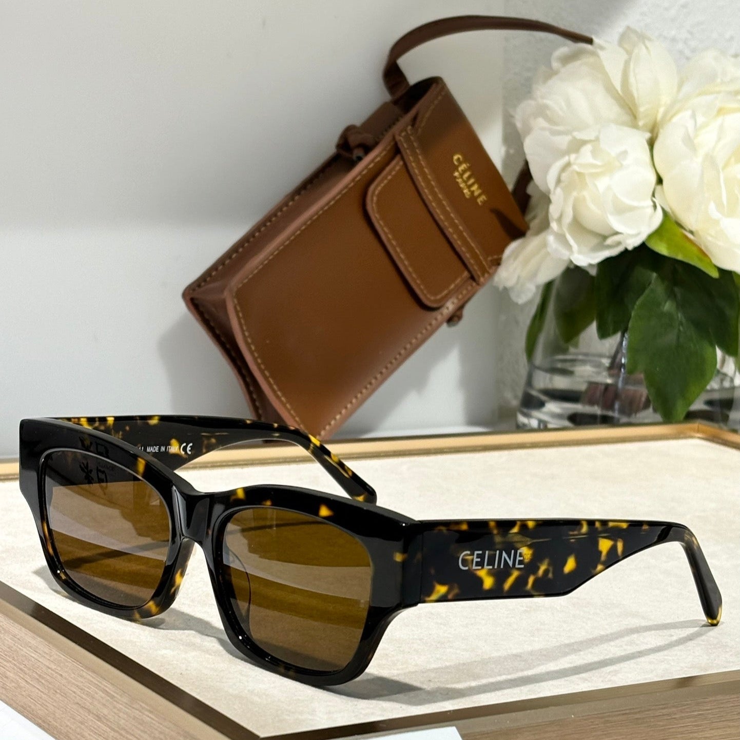 TRIOMPHE SUNGLASS CL40197 IN PINK ACETATE