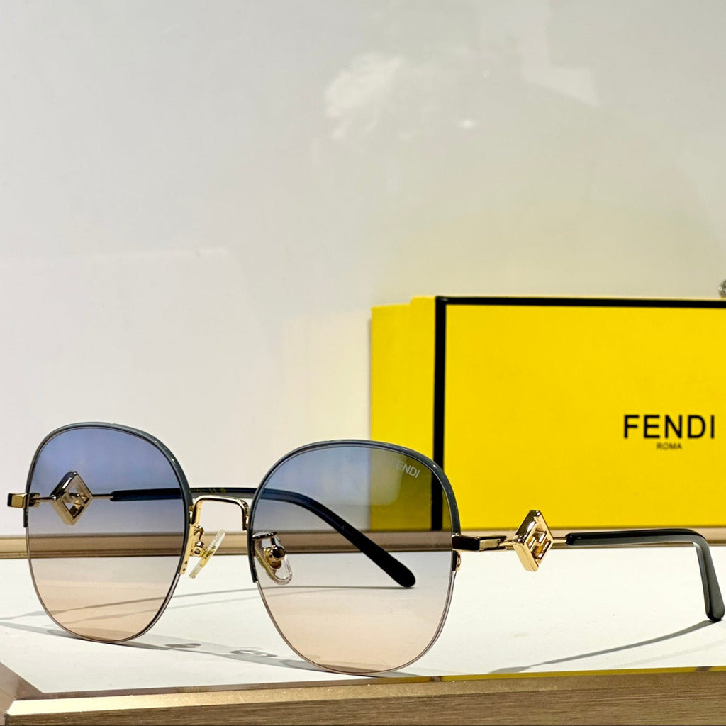 TRAVEL ROUND FRAME SUNGLASSES FD8136 IN METAL