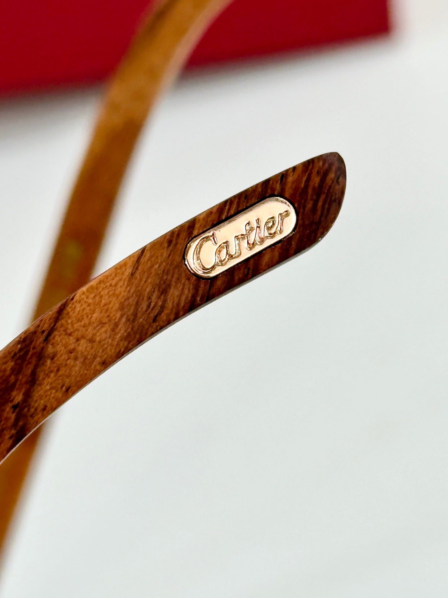 PREMIÈRE GEOMETRIC FRAME SUNGLASSES CT0621S IN METAL AND WOODEN