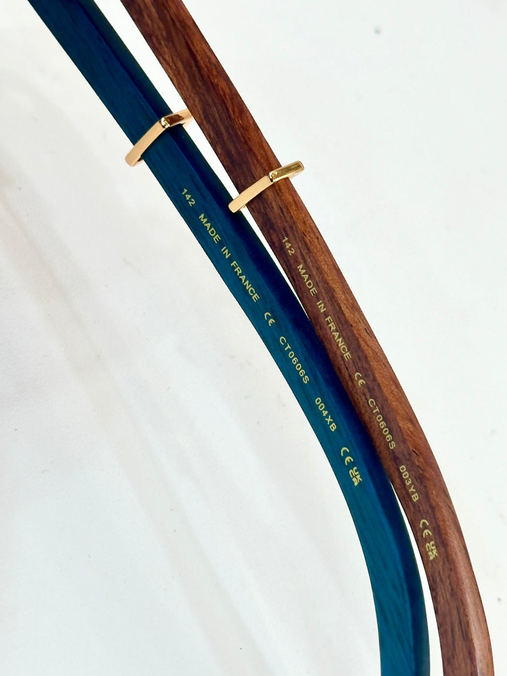 C DE GEOMETRIC FRAME SUNGLASSES CT0606S IN METAL AND WOODEN