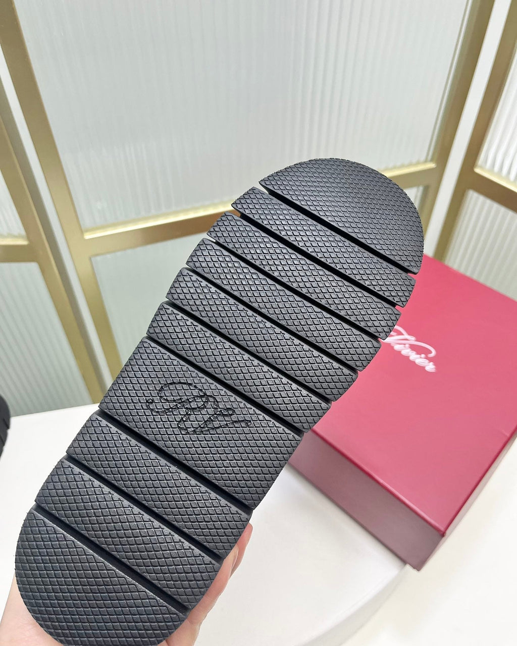 VIV’ WINTER FUR STRASS BUCKLE ANKLE BOOTS IN BLACK PATENT CALFSKIN