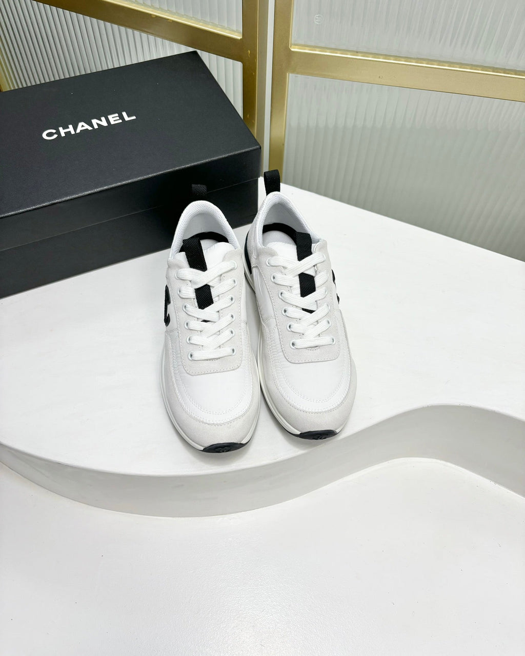 SNEAKER IN WHITE MIX GREY SUEDE