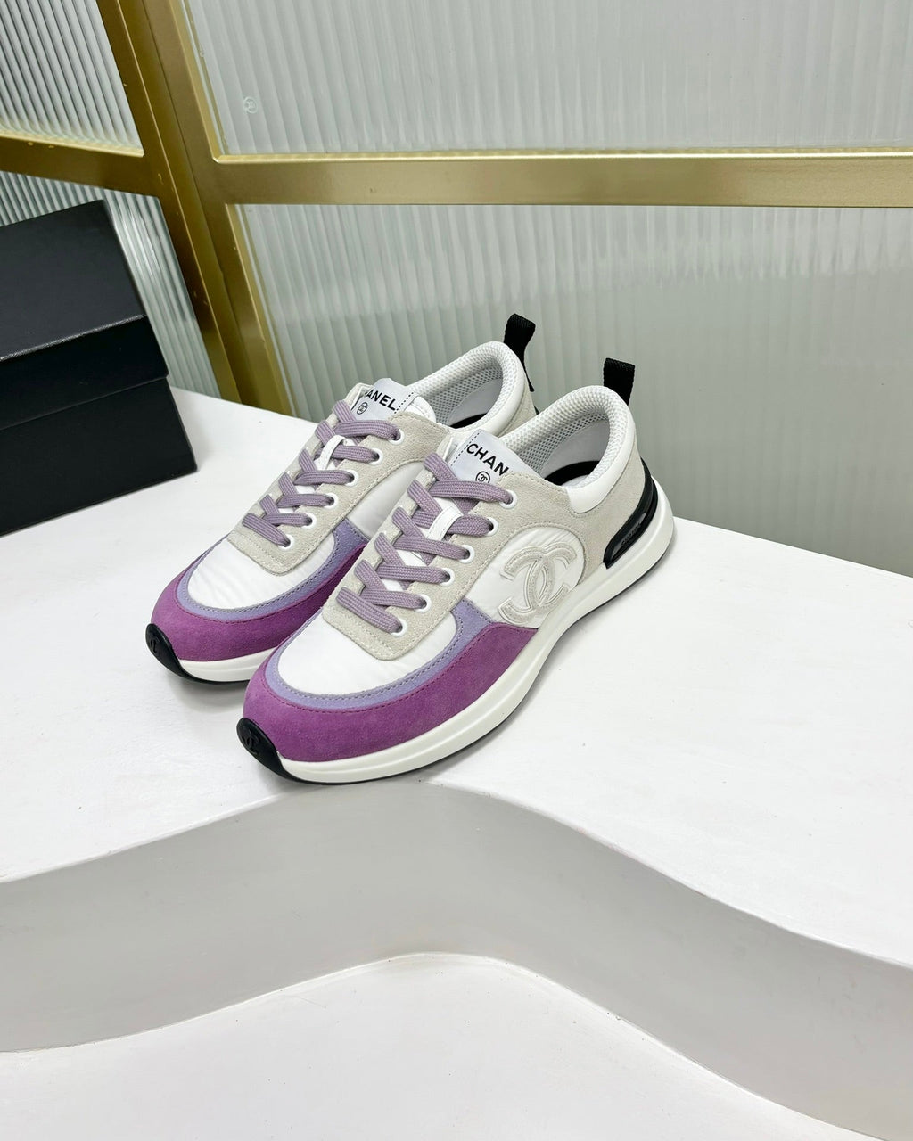 SNEAKER IN VIOLET MIX GREY SUEDE