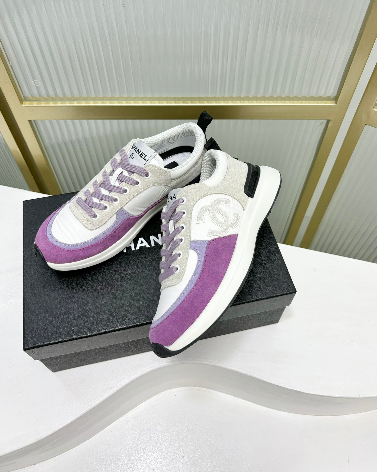 SNEAKER IN VIOLET MIX GREY SUEDE