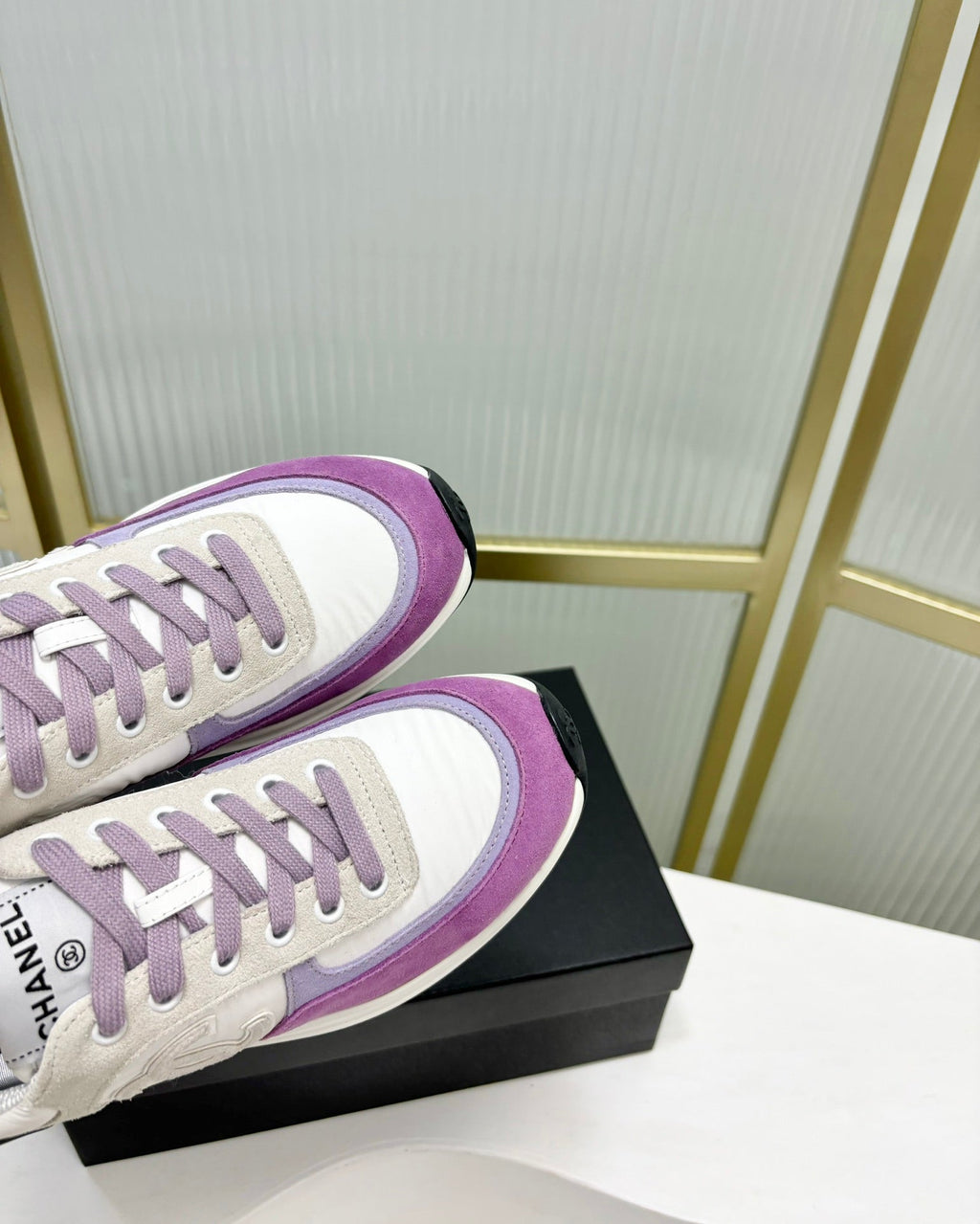 SNEAKER IN VIOLET MIX GREY SUEDE