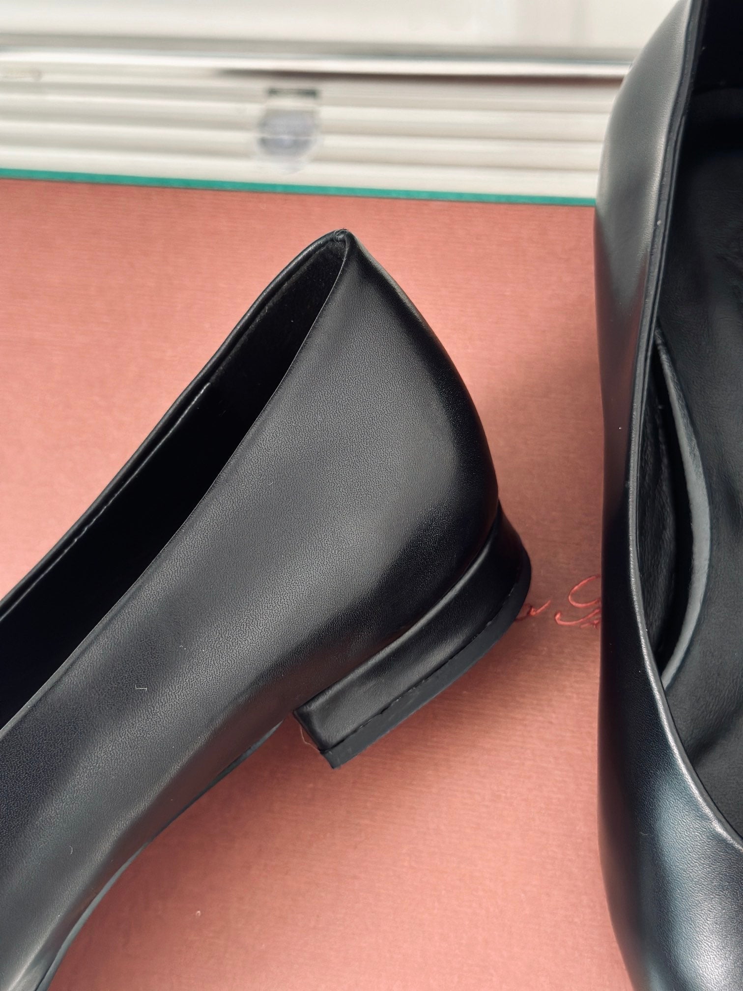 LP REBECCA BALLET FLATS BLACK WAXED LEATHER