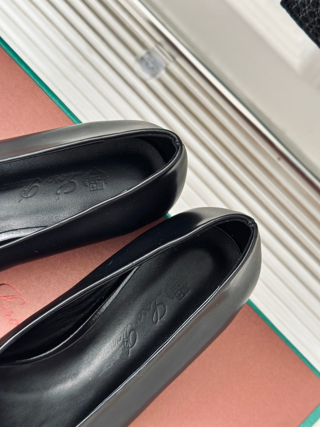 LP REBECCA BALLET FLATS BLACK WAXED LEATHER