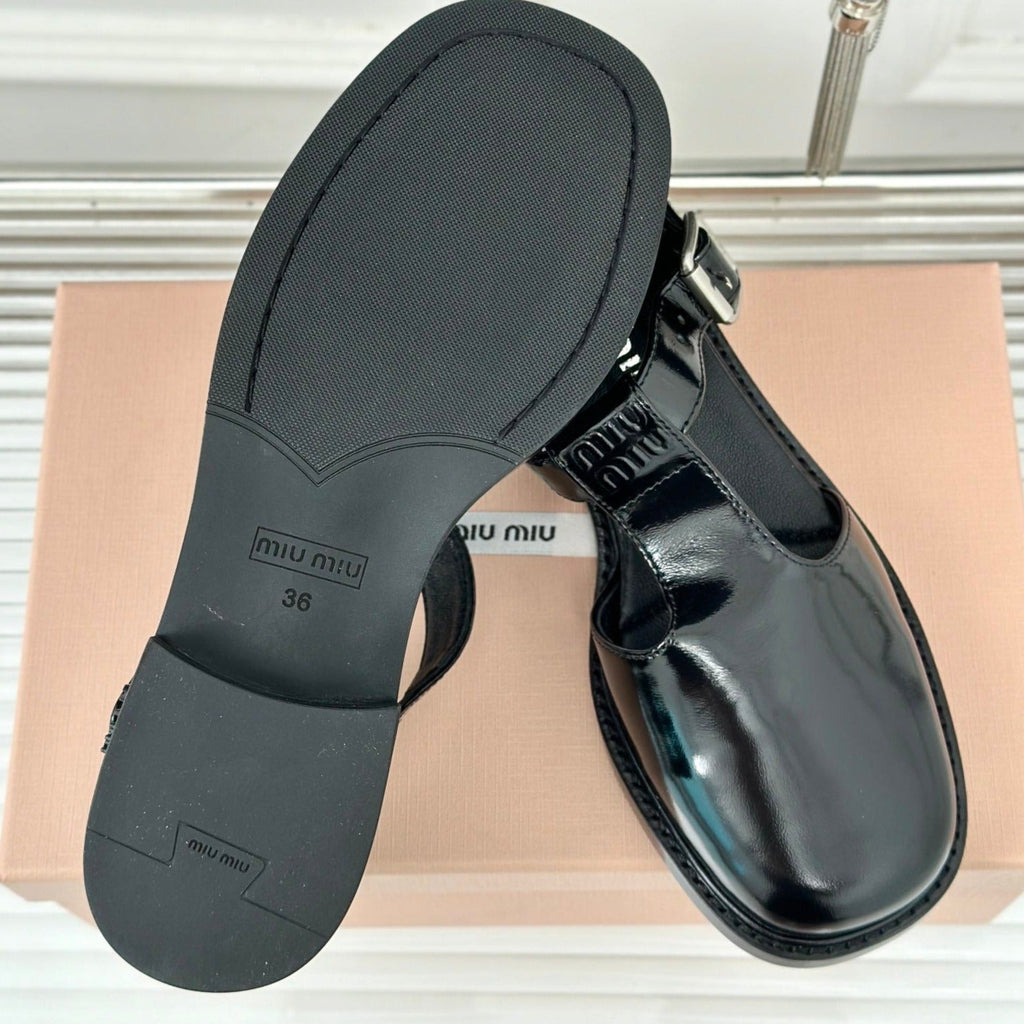 Sandal Platform Black Calfskin