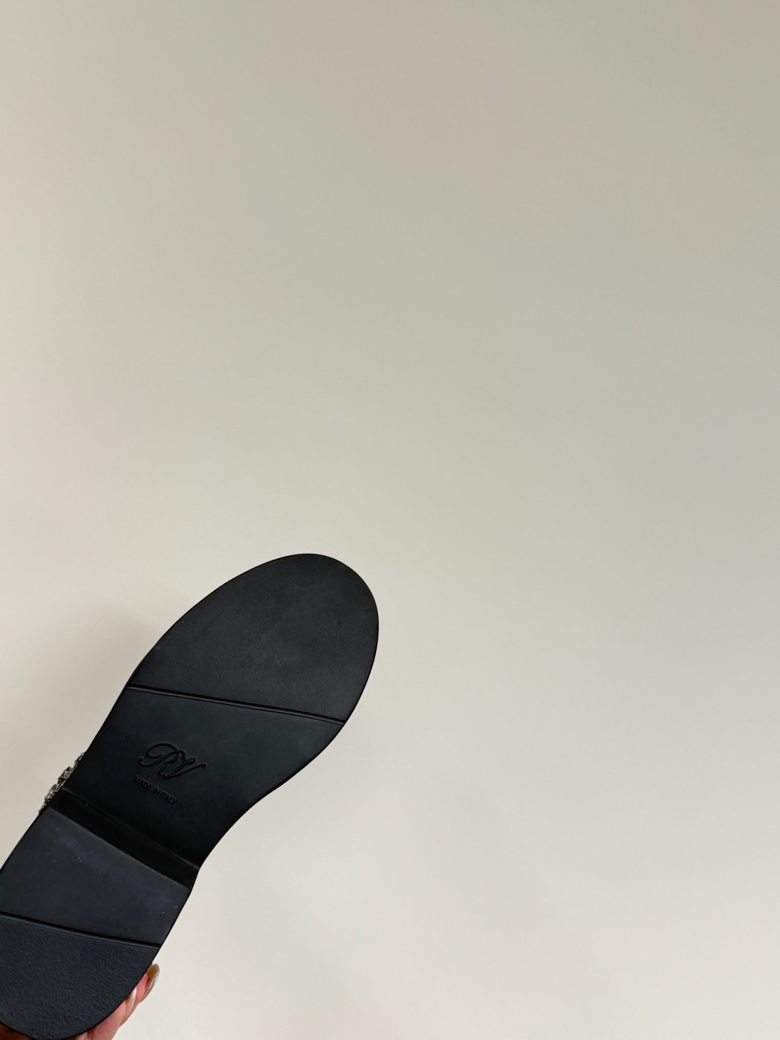 VIV' RANGERS CHELSEA ANKLE BOOTS IN BLACK CALFSKIN WITH BLACK CRYSTAL BUCKLE