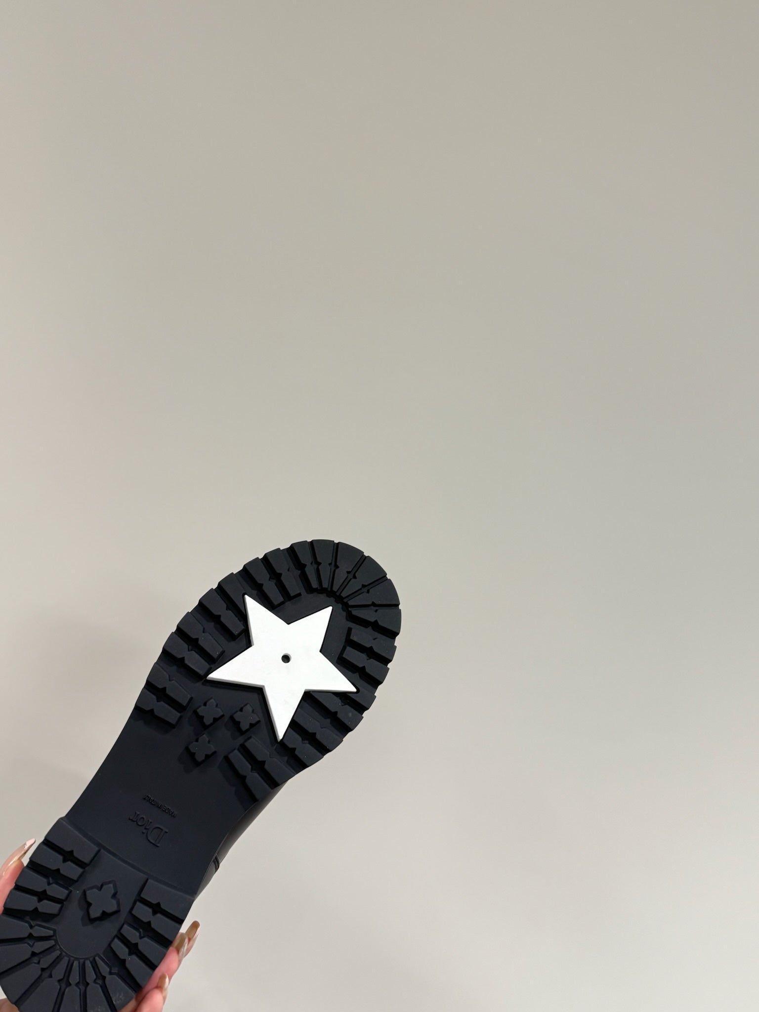 D-MAJOR BOOT TAUPE AND BLACK TECHNICAL FABRIC AND BLACK CALFSKIN