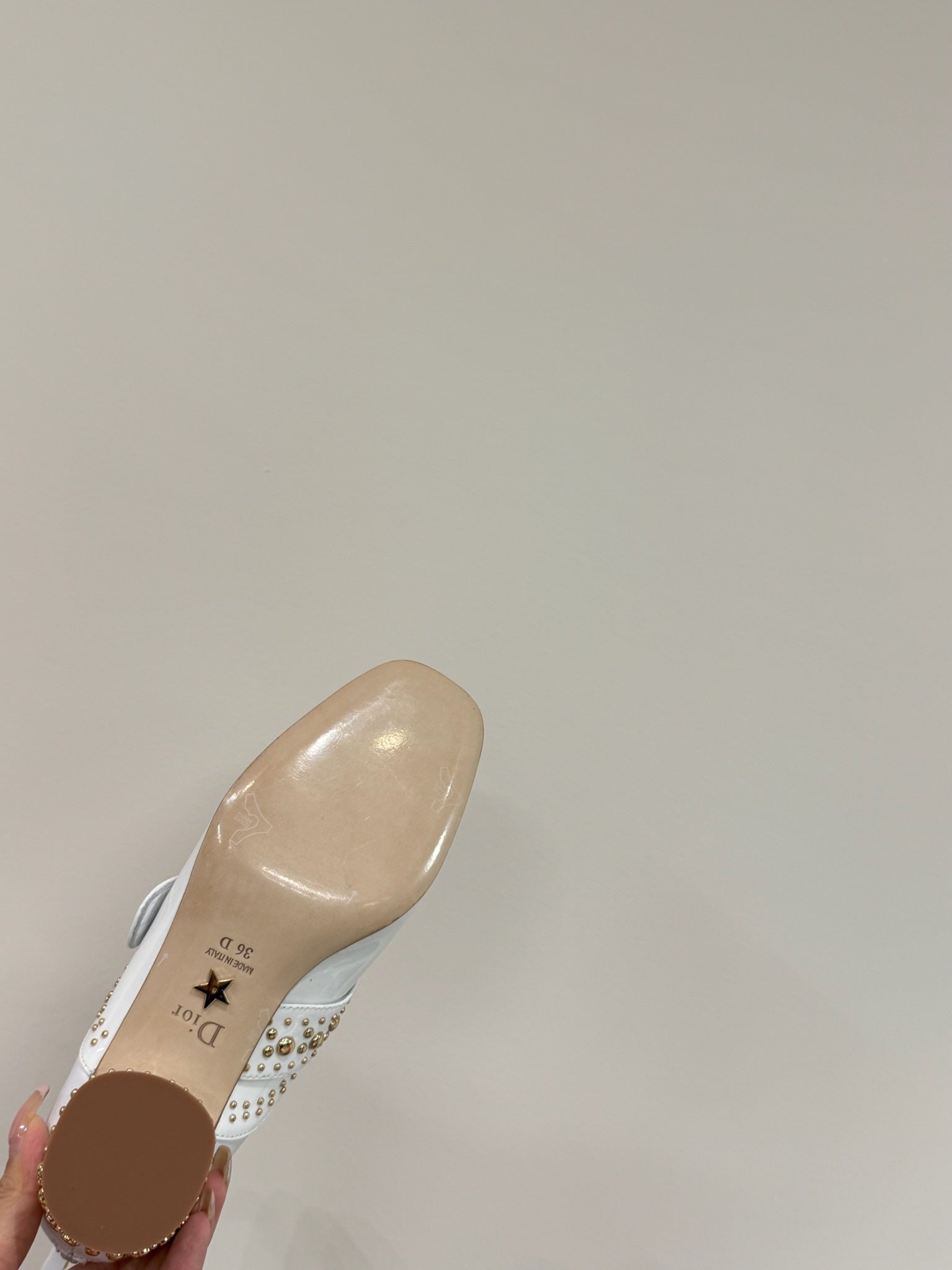 BELLE-D HEELED ANKLE BOOT WHITE PATENT CALFSKIN