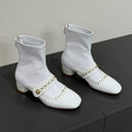 BELLE-D HEELED ANKLE BOOT WHITE PATENT CALFSKIN