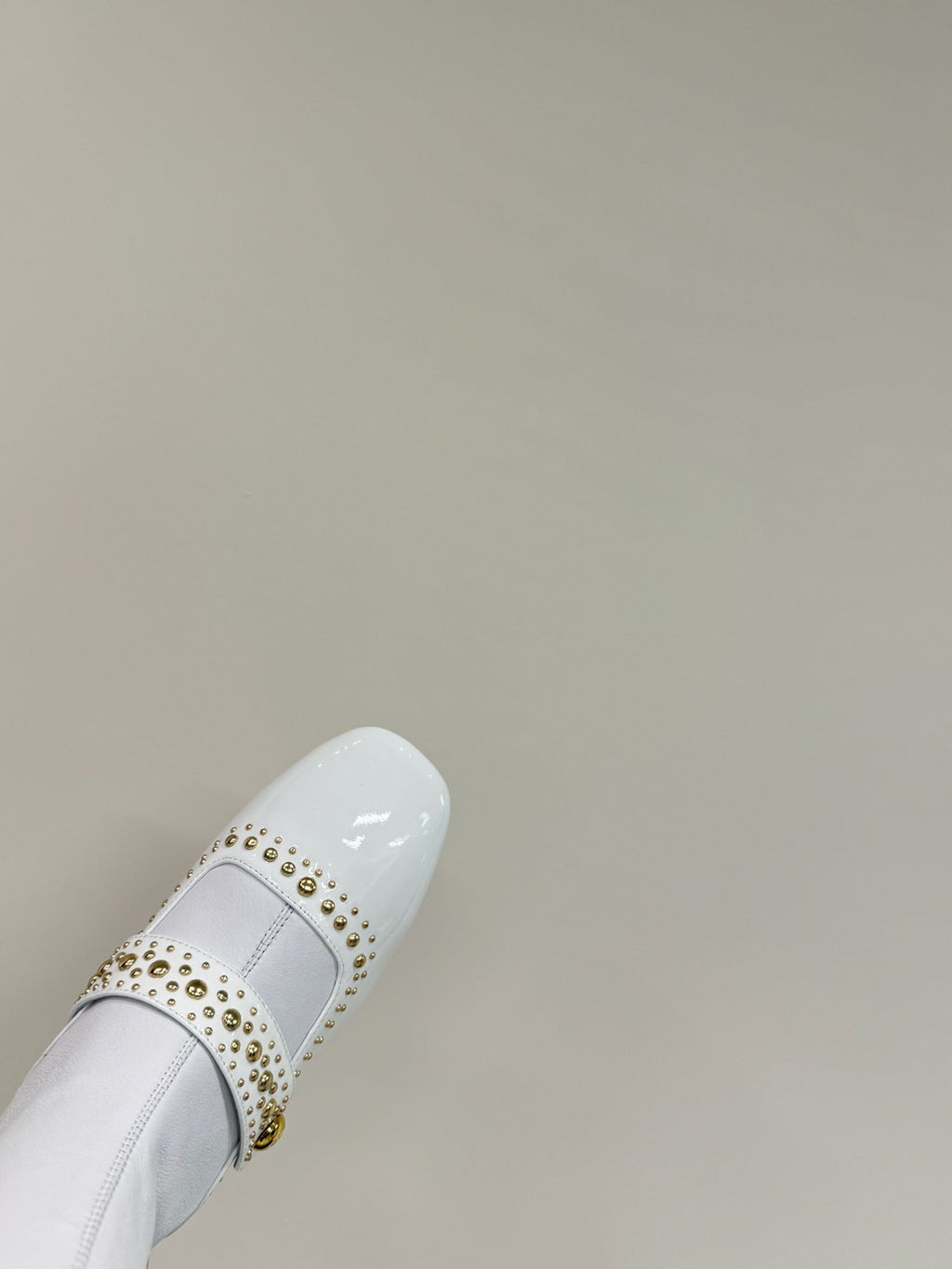 BELLE-D HEELED BOOT WHITE PATENT CALFSKIN