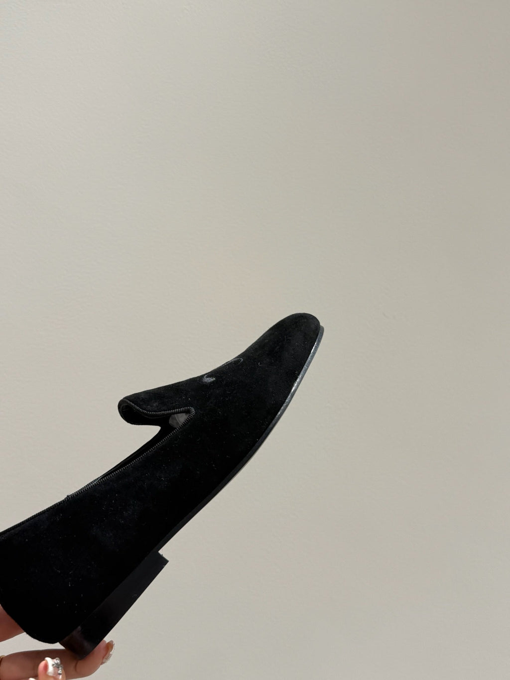 LOAFERS IN BLACK SUEDE EMBROIDERED LOGO