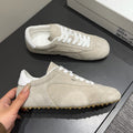 LACE-UP SNEAKER IN BEIGE SUEDE