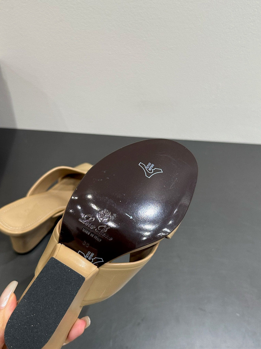 LP HIGH HEELS 25S IN WARM BEIGE LAMBSKIN