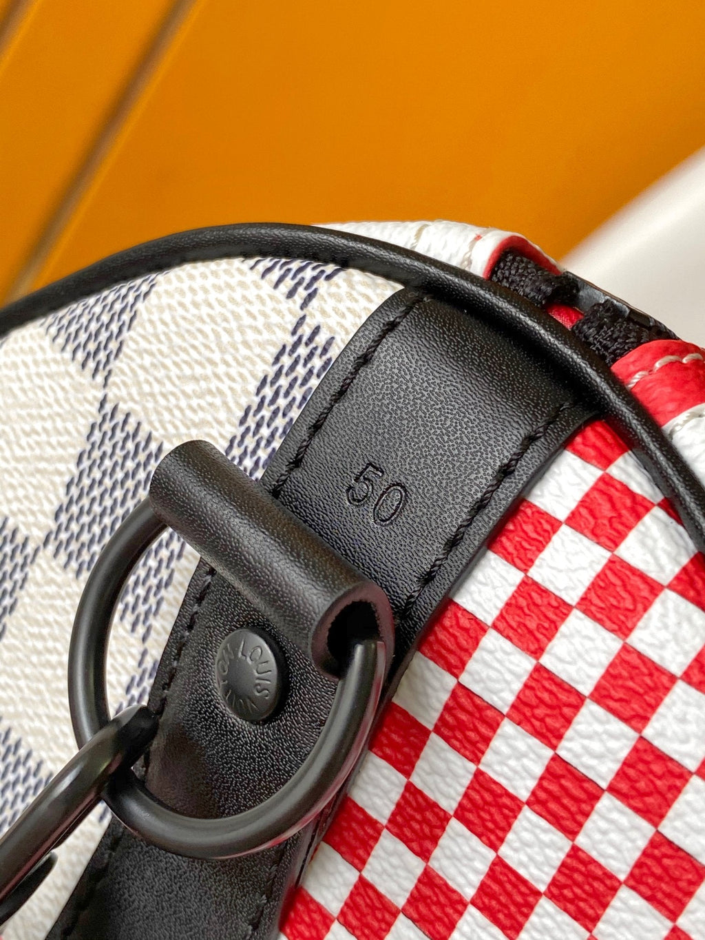 LV 25S SAC KEEPALL BANDOULIÈRE 50 IN MULTICOLOR CANVAS AND CALFSKIN TRIM