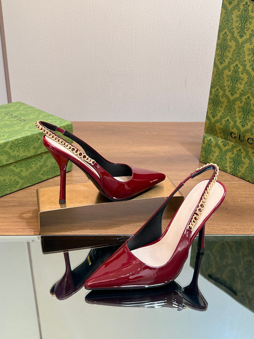 GG SIGNORIA SLINGBACK PUMP BLOOD LAMBSKIN