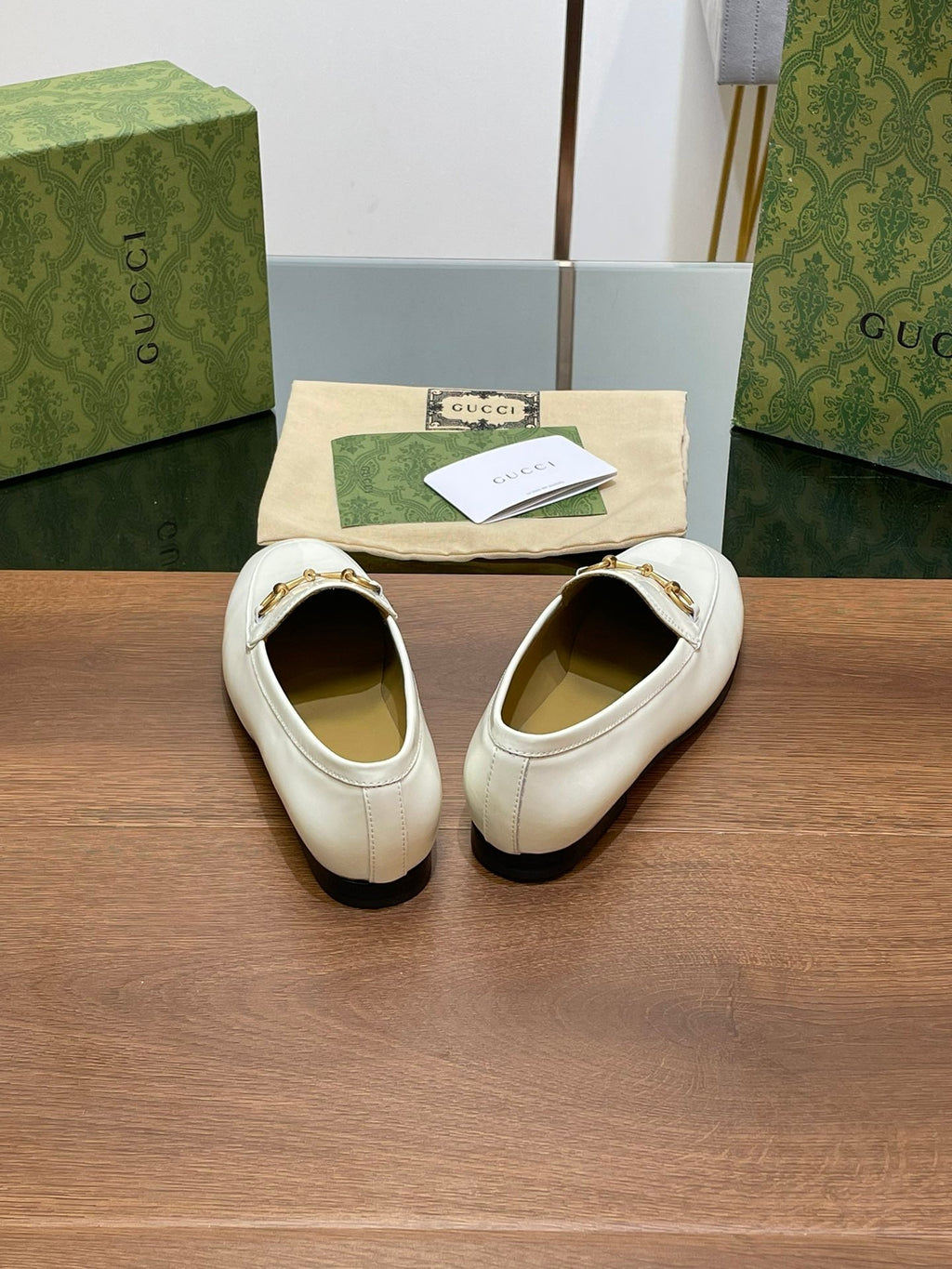 GG JORDAAN LOAFER GLOSSY WHITE LAMBSKIN