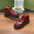 HORSEBIT ANKLE BOOTS 4.5CM IN BURGUNDY RED CALFSKIN