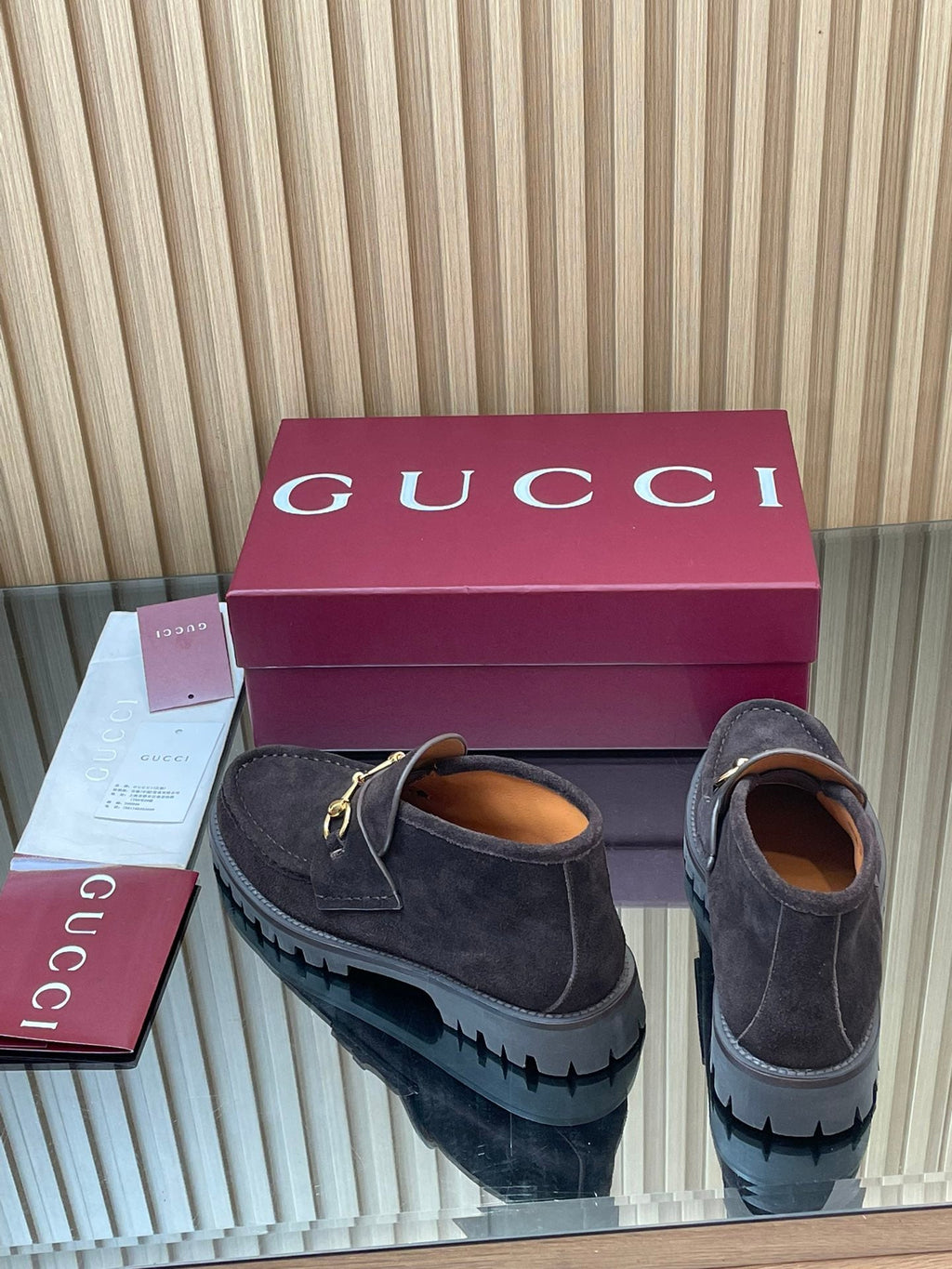 GG HORSEBIT LOAFERS IN DARK PURPLE SUEDE