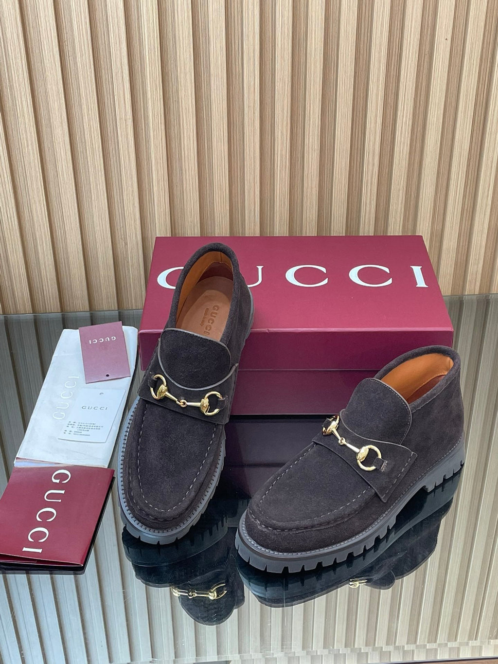 GG HORSEBIT LOAFERS IN DARK PURPLE SUEDE