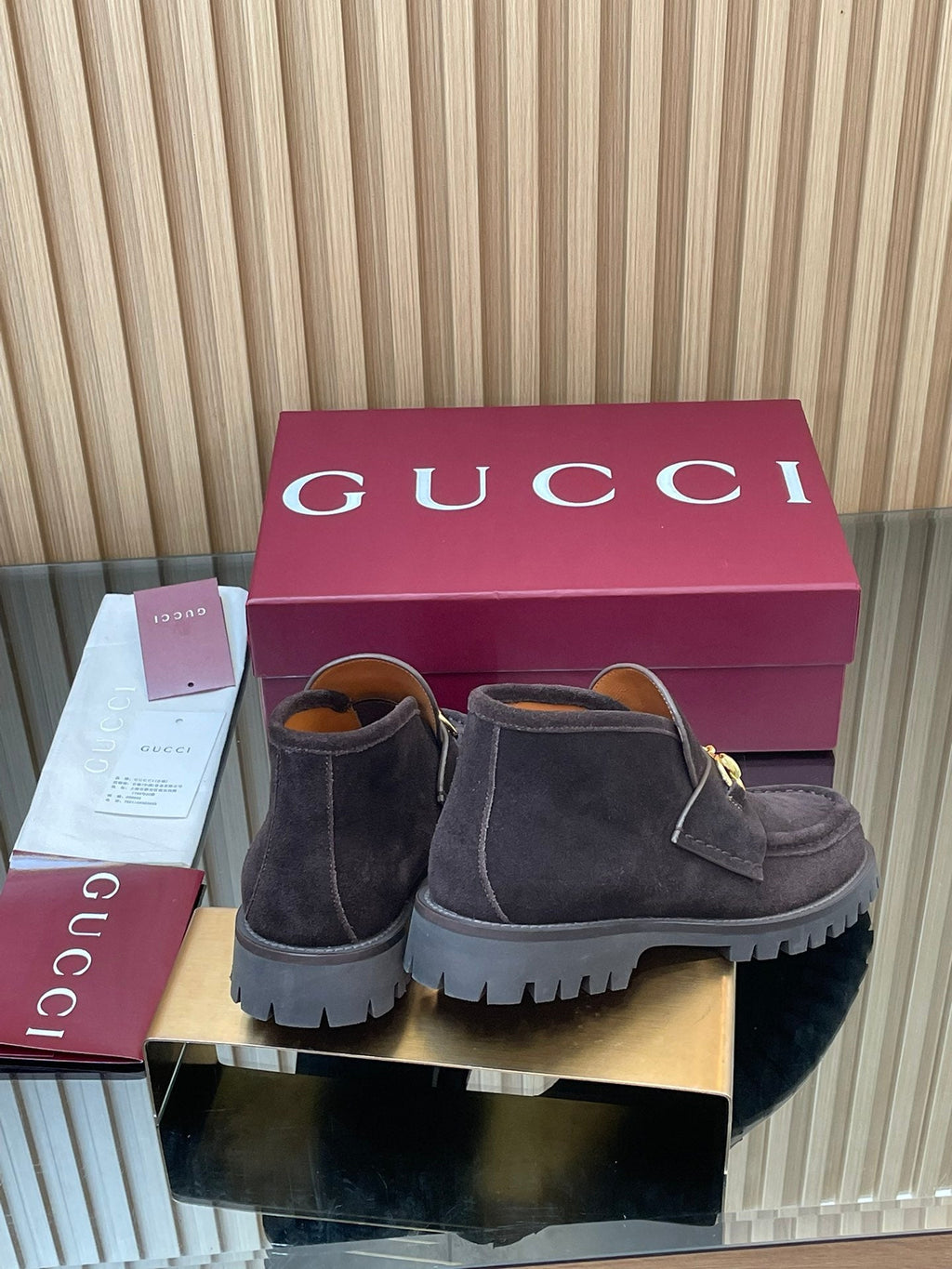 GG HORSEBIT LOAFERS IN DARK PURPLE SUEDE