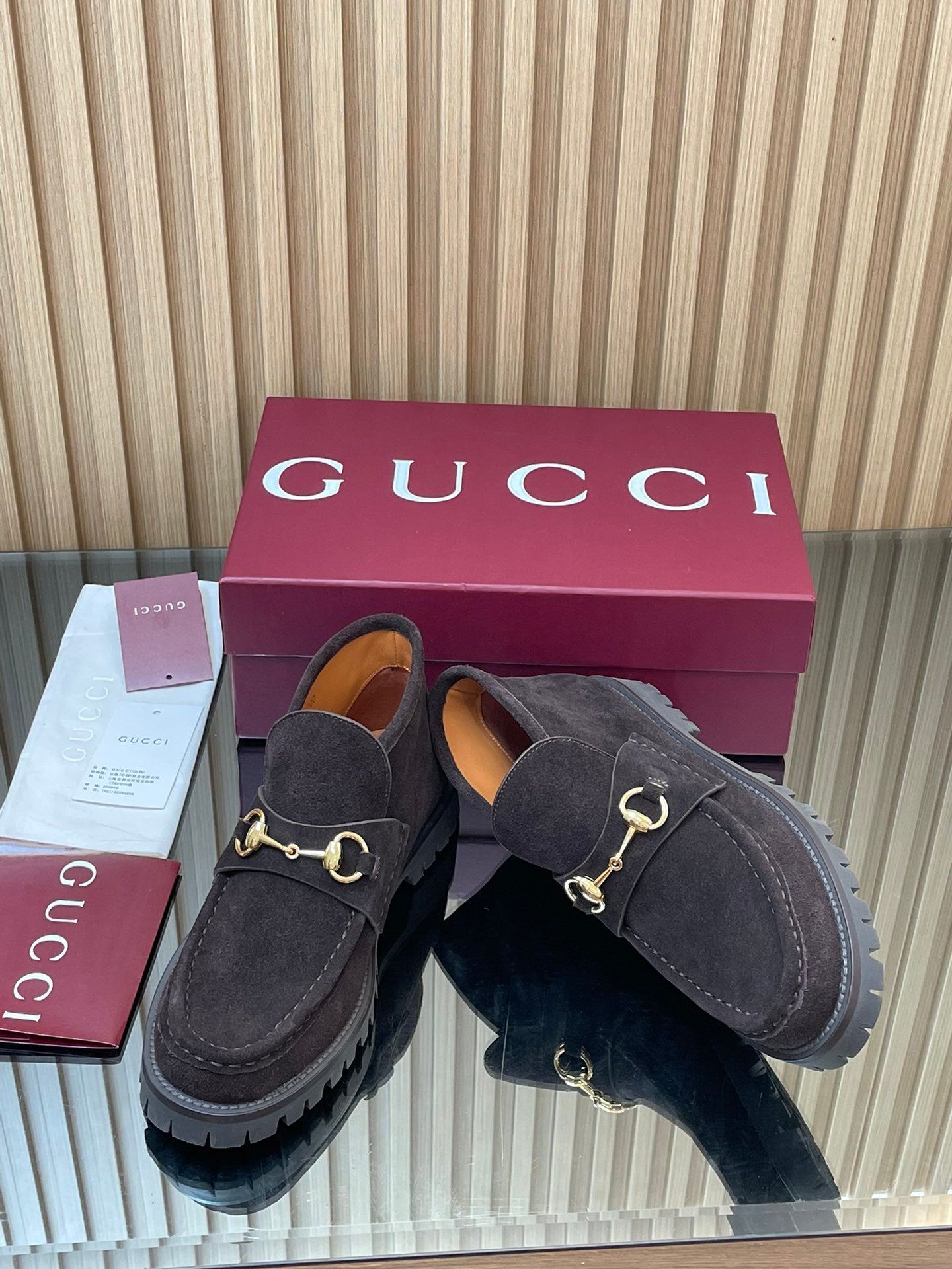 GG HORSEBIT LOAFERS IN DARK PURPLE SUEDE