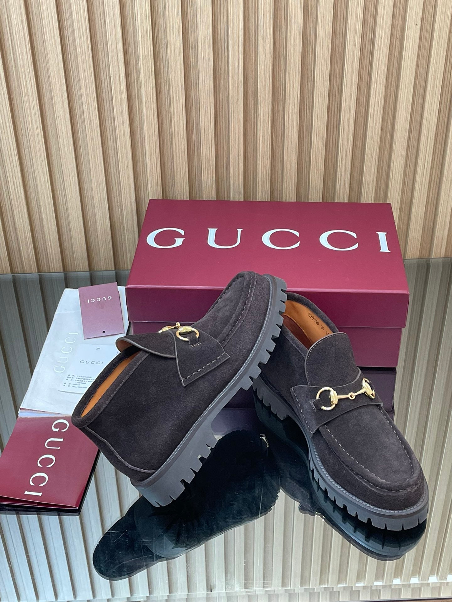 GG HORSEBIT LOAFERS IN DARK PURPLE SUEDE