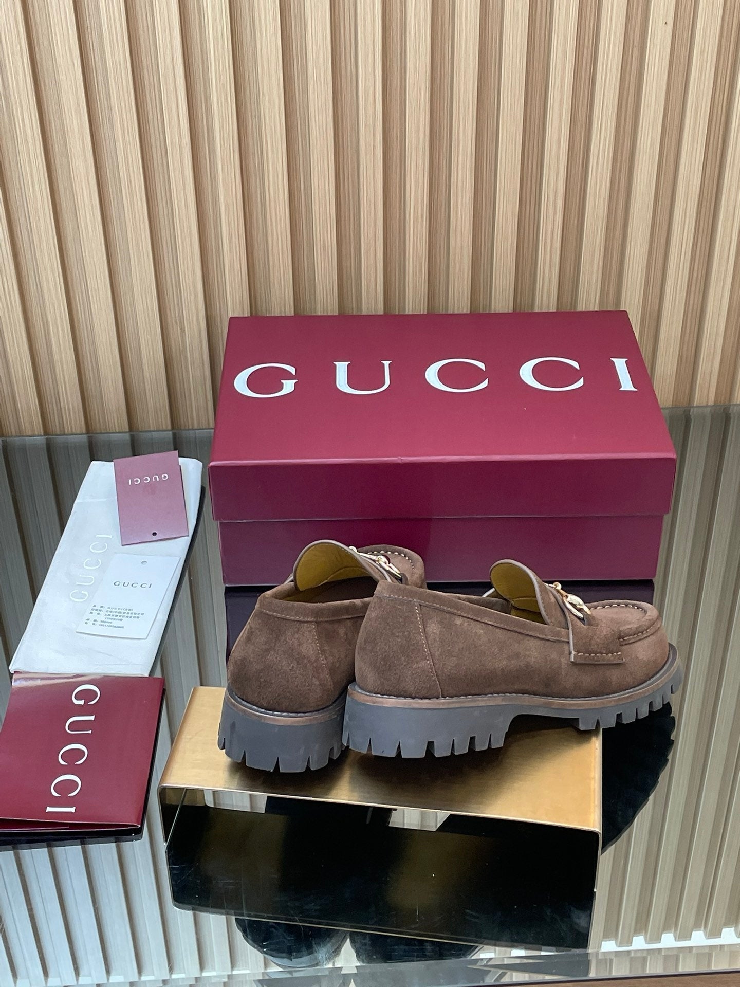 GG WOMEN'S HORSEBIT LOAFERS IN DARK BROWN SUEDE