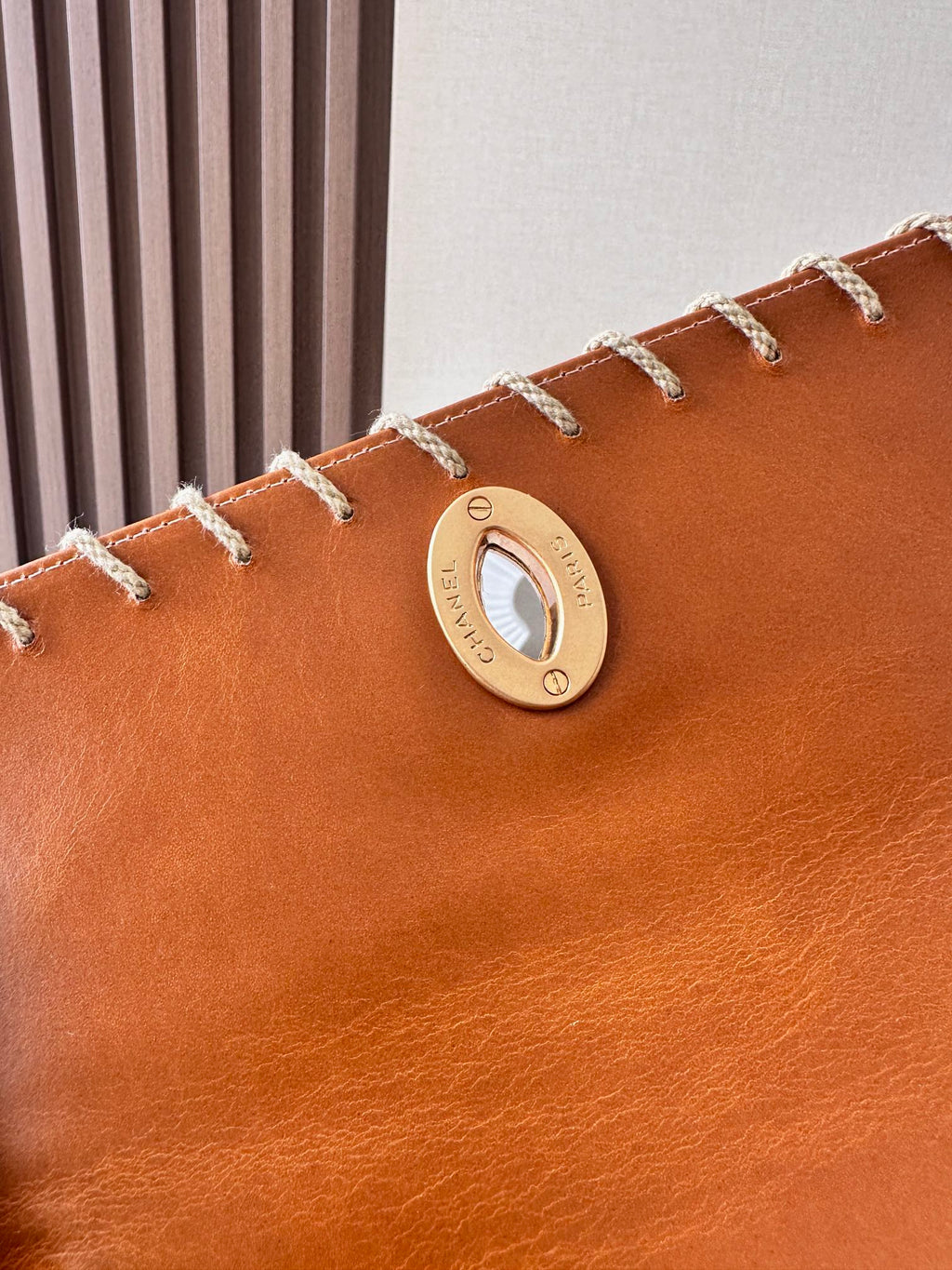 CHANEL 25S FLAP BAG 34 IN BROWN CALFSKIN WITH GOLD HARDWARE