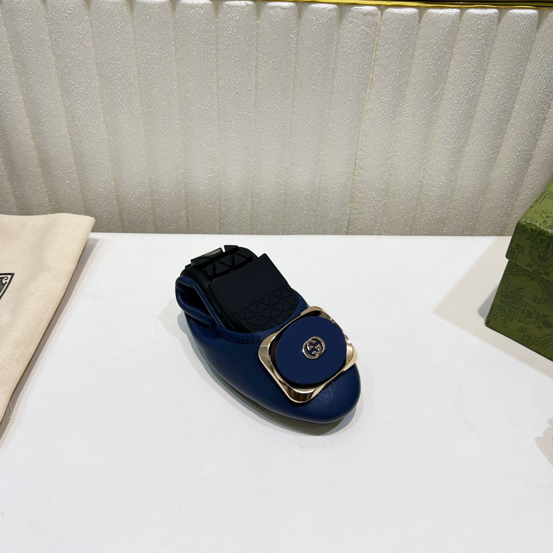 GG BALLET SUPER SLIM NAVY LAMBSKIN