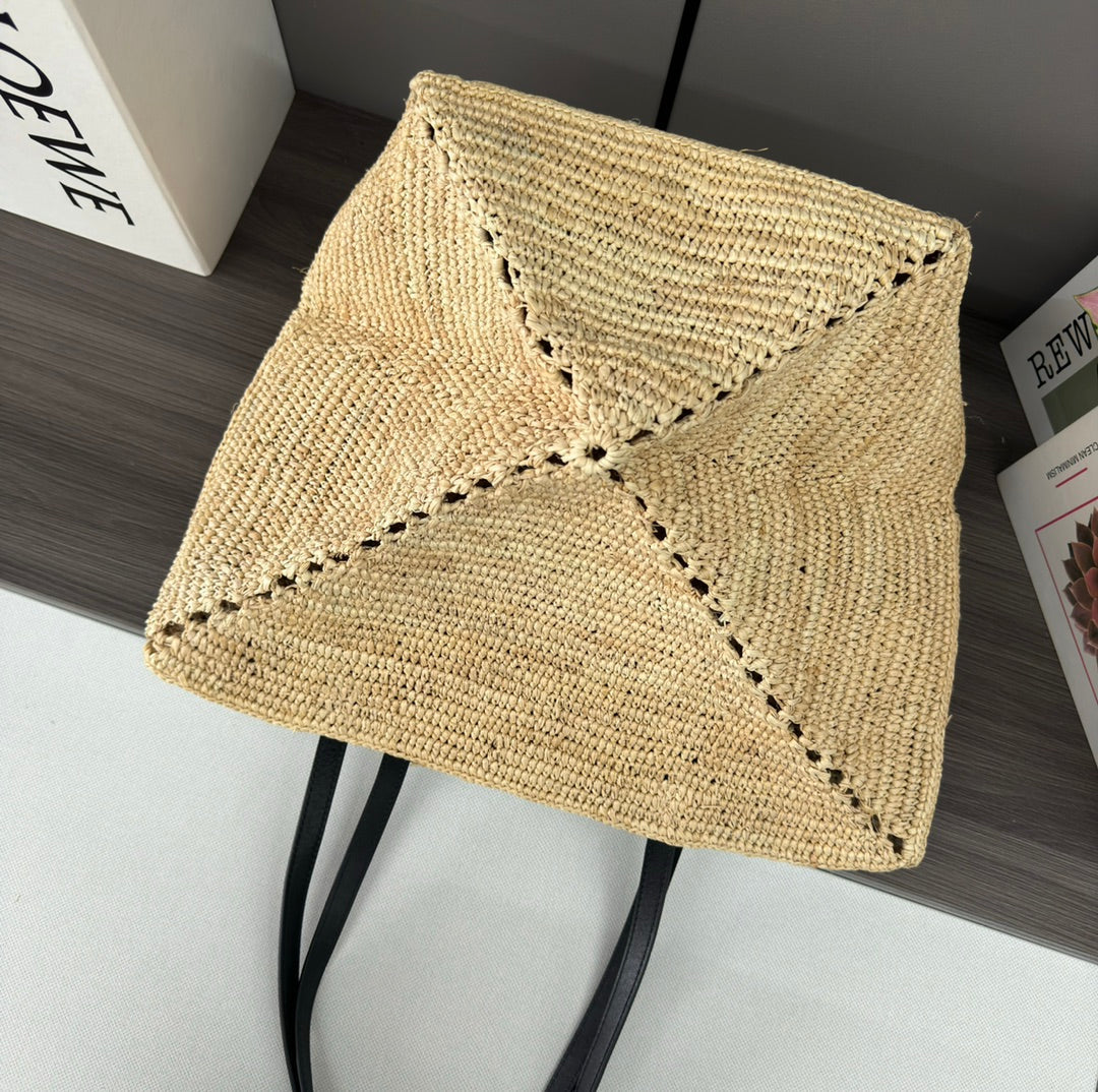 LOEWE 25S PUZZLE FOLD BAG 31 IN NATURAL CALFSKIN SHOULDER STRAP