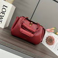 LOEWE 25S MEDIUM MADRID BAG 23 IN CHERRY RED CALFSKIN GOLD HARDWARE
