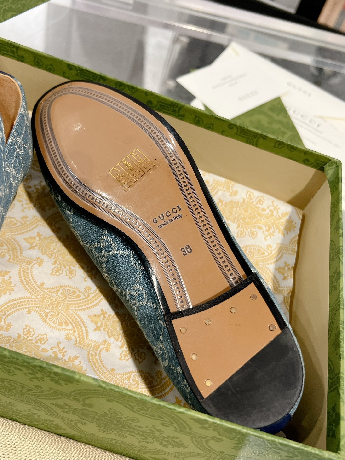 MEN'S LOAFER WITH HORSEBIT IN SAPHIRE BLUE MONOGRAM JACQUARD FABRIC