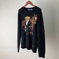 RALPH LAUREN 25S CREW NECK KNIT SWEATER WITH BEAR EMBROIDERY 203