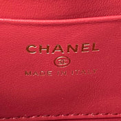 CC VANITY CASE 19 BLACK LAMBSKIN GOLD HARDWARE