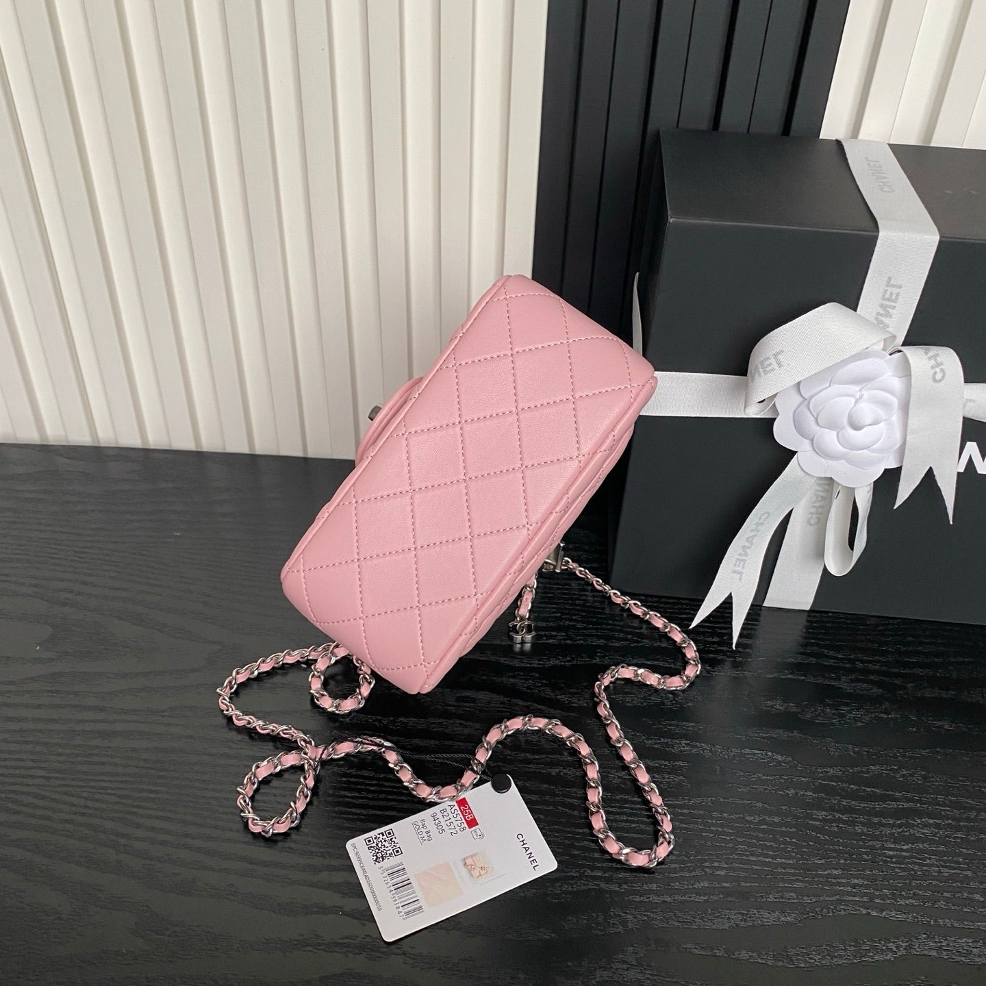 CHANEL 25S MINI FLAP BAG 18 IN PINK CALFSKIN