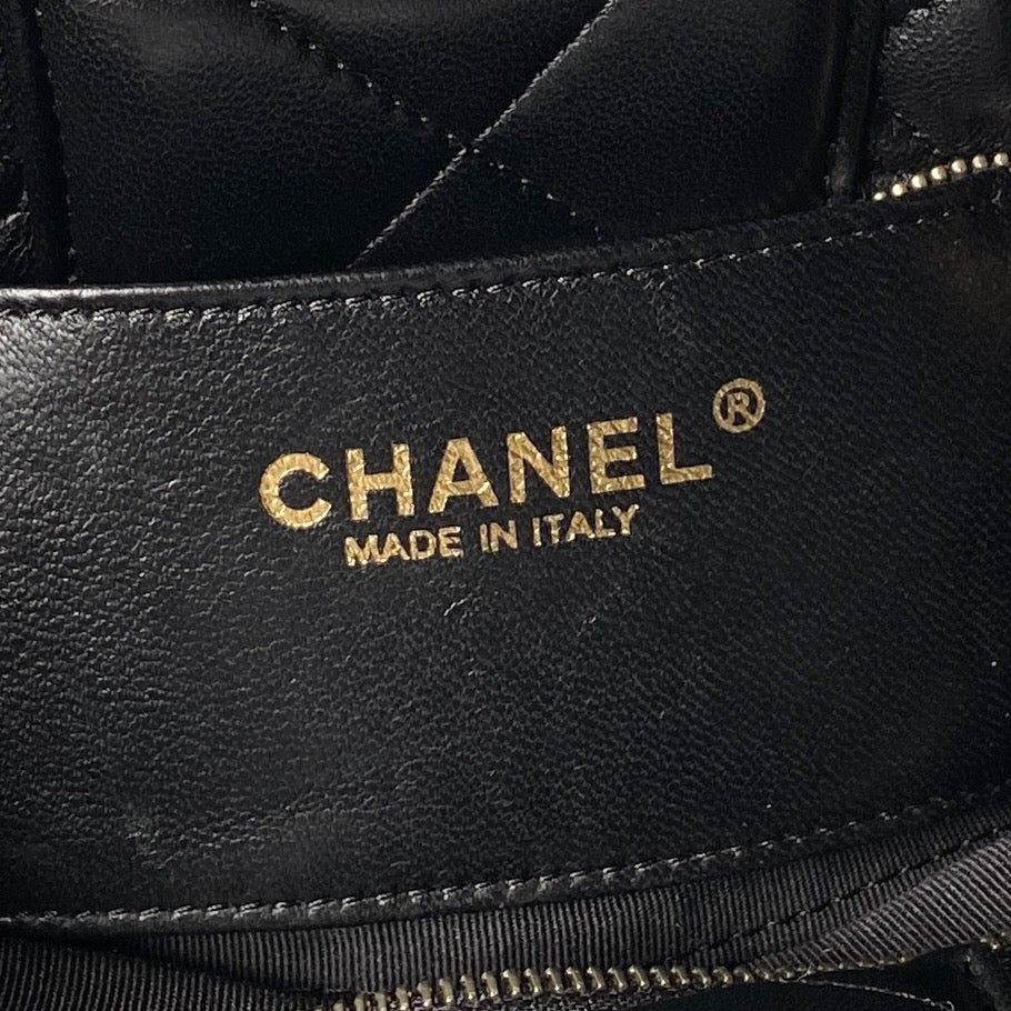 CHANEL 25S BOW BAG 26 IN BLACK LAMBSKIN WITH GOLD HARDWARE